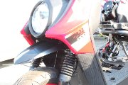MOS 玻璃纖維長版前土除 II 尖頭造型，Yamaha BWS-125 專用，實車側面安裝照片