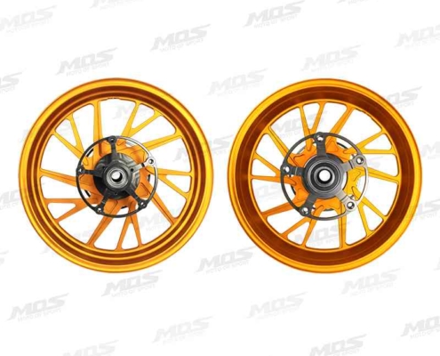 Forged Aluminum Alloy Wheels Set for Yamaha T-MAX 530 2017-2019 T-MAX560 2020 Matt Golden 10 Spokes