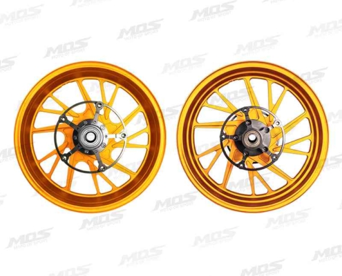 Forged Aluminum Alloy Wheels Set for Yamaha T-MAX 530 2017-2019 T-MAX560 2020 Matt Golden 10 Spokes