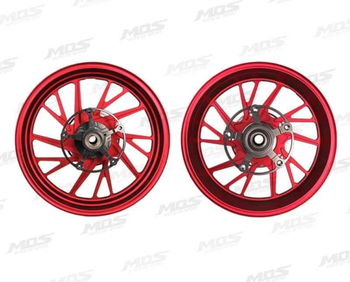 Forged Aluminum Alloy Wheels Set for Yamaha T-MAX 530 2017-2019 T-MAX 560 2020 Matt Red 10 Spokes