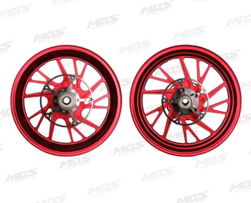 Forged Aluminum Alloy Wheels Set for Yamaha T-MAX 530 2017-2019 T-MAX 560 2020 Matt Red 10 Spokes