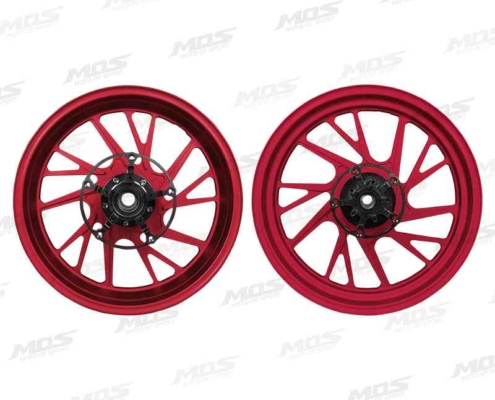 Forged Aluminum Alloy Wheels Set for Kymco AK550 2018-2020 Matt Red 10 Spokes