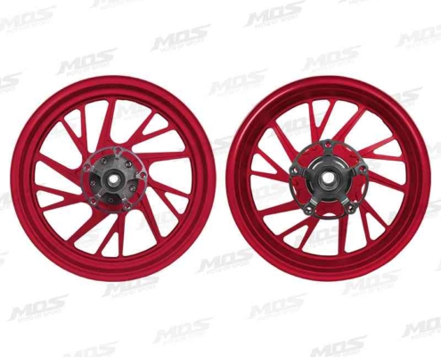 Forged Aluminum Alloy Wheels Set for Kymco AK550 2018-2020 Matt Red 10 Spokes