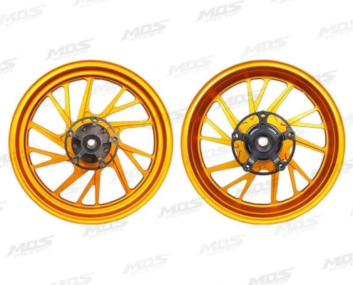 Forged Aluminum Alloy Wheels Set for Kymco AK550 2018-2020 Matt Golden 10 Spokes、