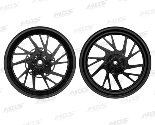 Forged Aluminum Alloy Wheels Set for Kymco AK550 2018-2020 Matt Black 10 Spokes、