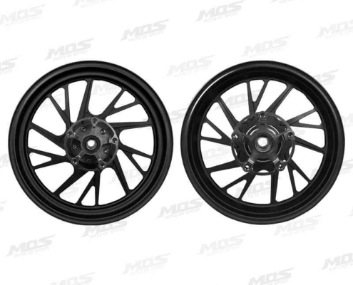 Forged Aluminum Alloy Wheels Set for Kymco AK550 2018-2020 Matt Black 10 Spokes、