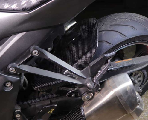 Carbon Fiber Rear Fender Tire Hugger Mudguard for Kawasaki Z1000 Z1000SX Ninja 1000 2014-2016、