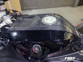 YAMAHA_R7碳纖維油箱蓋_實車照
